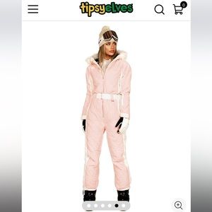 Tipsy Elves Powder Pink Snowsuit - NEW WITH TAGS, never worn!